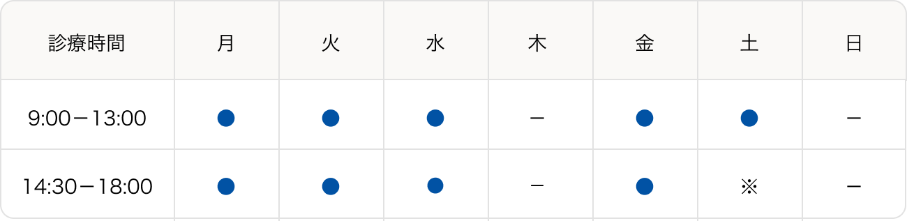 診療スケジュール